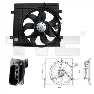 Fan, air conditioning condenser